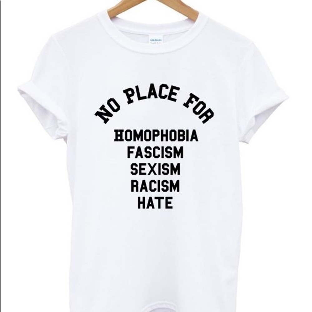 Anti hate tee size small